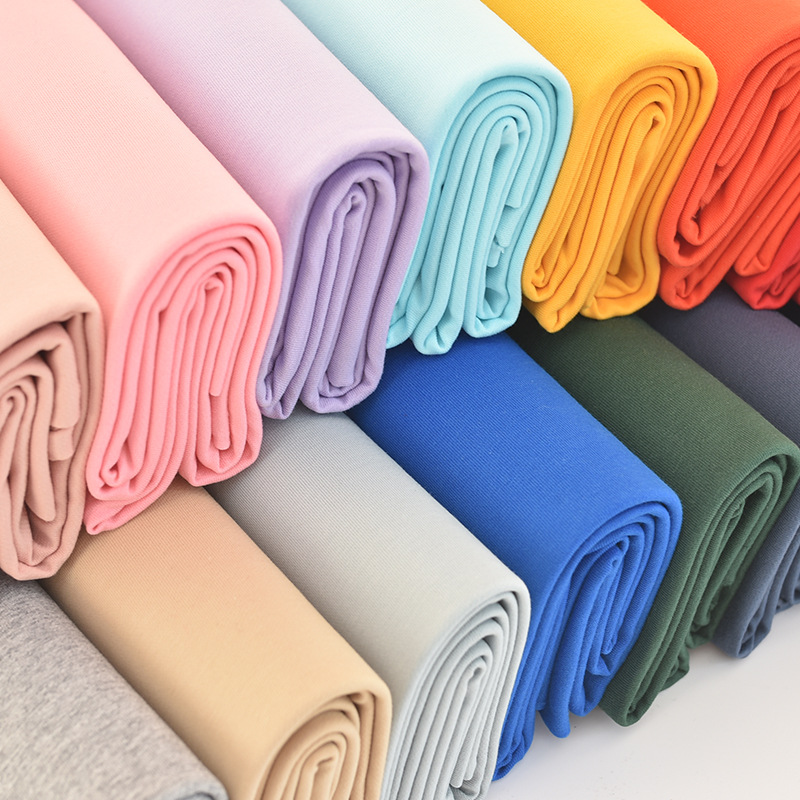 库存推荐 32S精梳针织CVC小毛圈鱼鳞布料 运动服装 卫衣面料