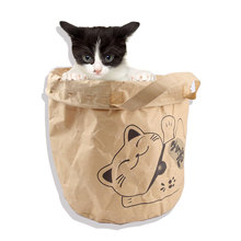 跨境猫咪用品双层可折叠纸袋外出包旅行便携宠物袋猫包移动包批发