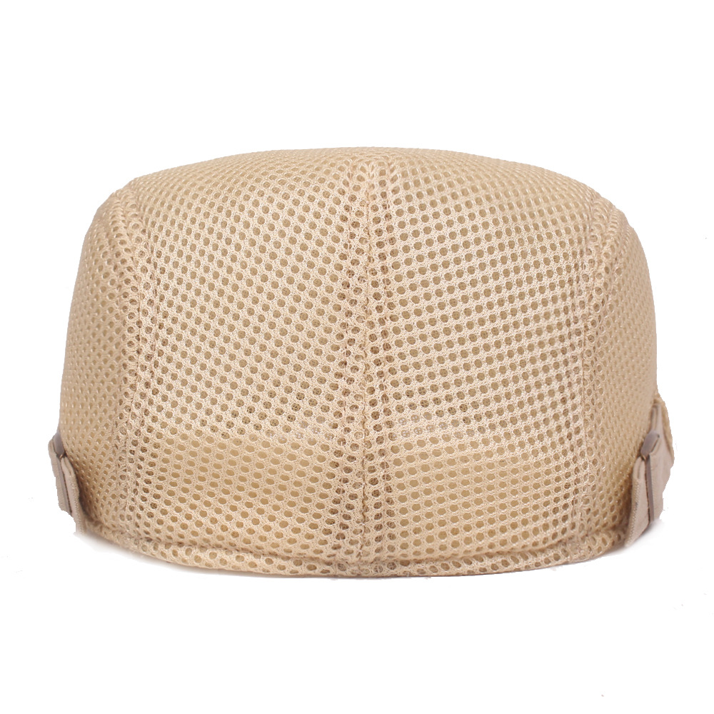 summer hat Beret Men's Summer Youth Mesh Breathable Advance Hats Middle-Aged and Elderly Casual Sun Hat Foreign Trade Peaked Cap