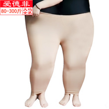 300斤大码女装一件代发变态肥胖MM春装螺纹连裤袜plus size women