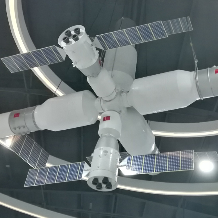 大型航天空间站太空站模型神州飞船天宫一二号实验室长征运载火箭