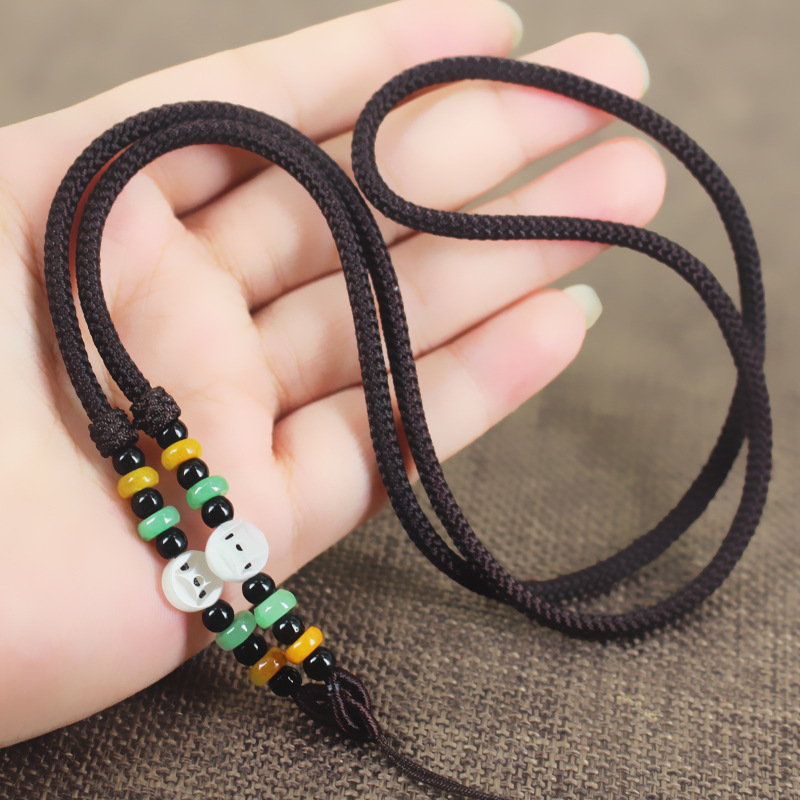 3mm粗项链手工吊坠挂绳文玩翡翠玉石三彩挂件绳子批发-阿里巴巴