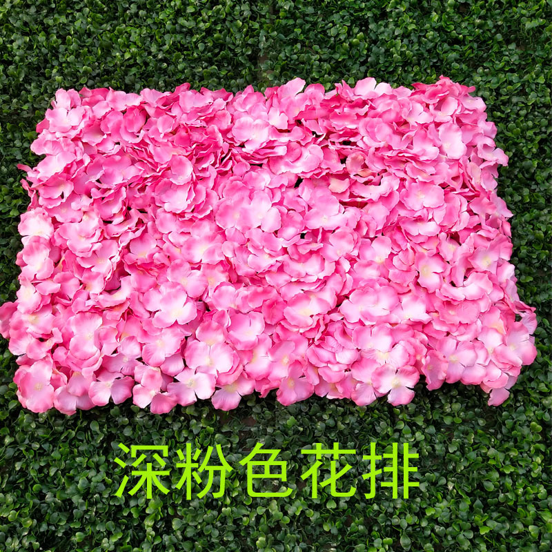 Artificial Hydrangea Flower Row Flower Wall Background Artificial Flower Wedding Wedding Supplies Decorative Row Flower Wedding Studio Background