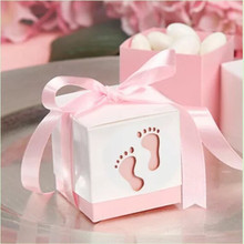 宝宝生日派对礼盒包装 镂空婴儿车糖盒欧式糖果盒可爱脚丫喜糖盒