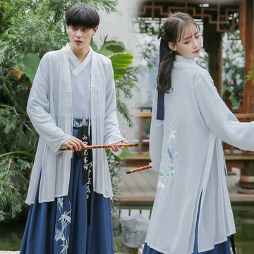 原创汉服男班服情侣cp装重回古风非古装汉装春夏套装女加大码班服