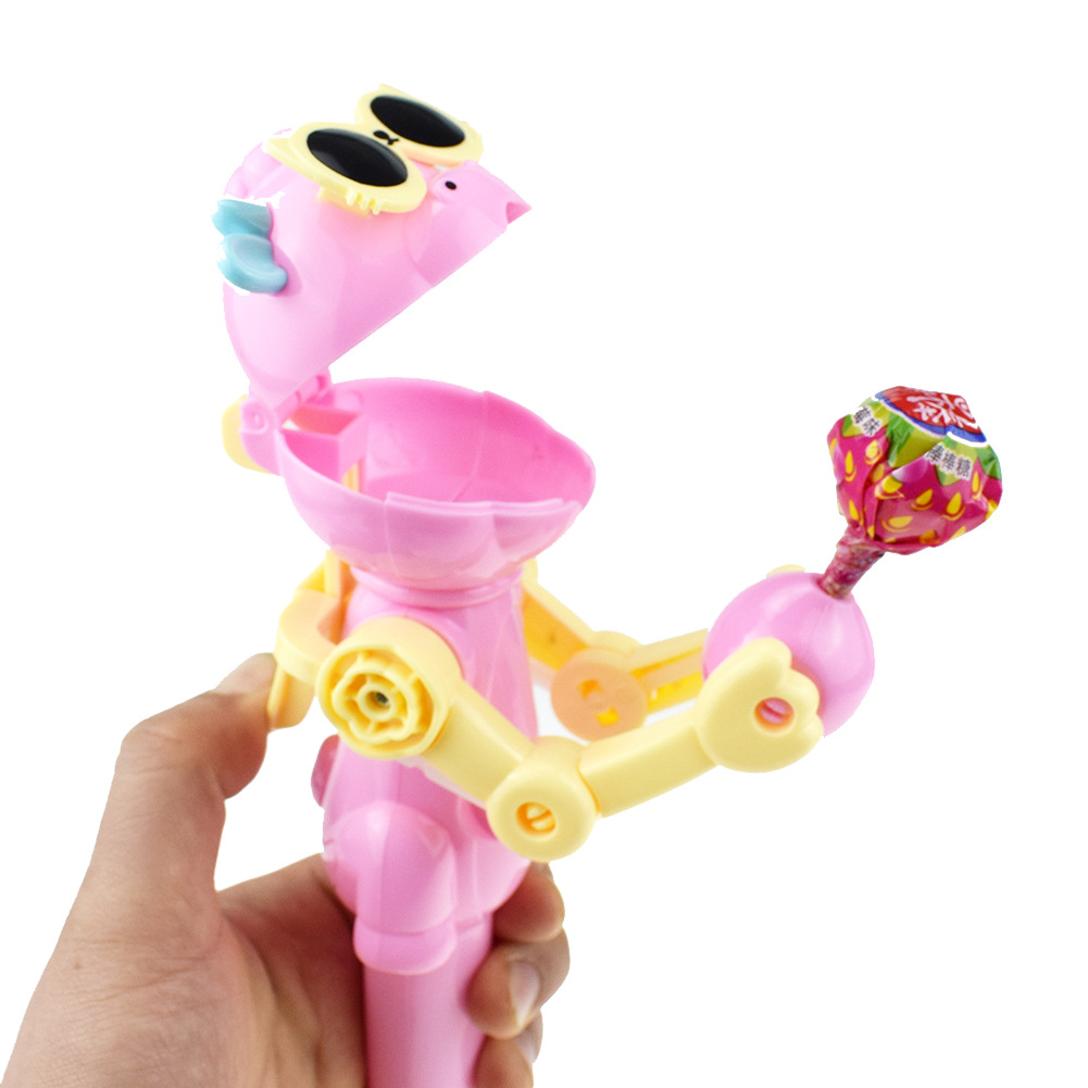 New Exotic Dinosaur Lollipop Robot Creative Tricky Sugar Eating Robot April Fool's Day Gift Food Toy