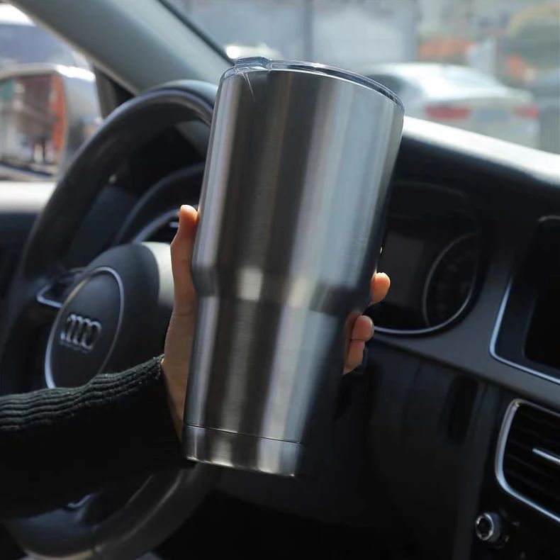 900ml Large Capacity Large Ice Cup Good Equipment for Drinking Water in the Car Thickened Material 304 Stainless Steel Cup