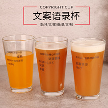 美式宽口玻璃啤酒杯 皮尔森精酿杯 IPA品脱杯 支持加工logo制作