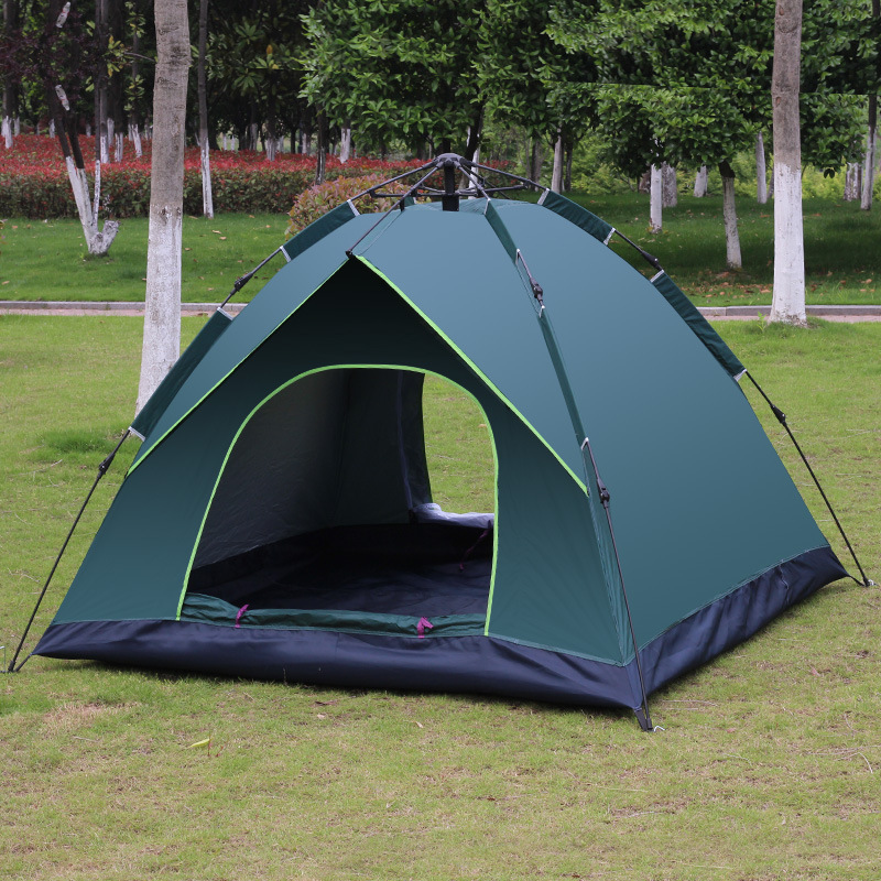 Tianshan Camel 3-4 People Automatic Quickly Open Fake Double-Layer Tent Camping Tent Sunscreen Tent Factory Wholesale
