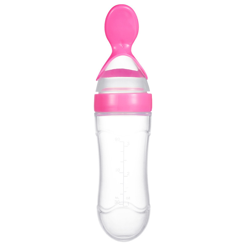 Baby Rice Paste Bottle Baby Silicone Nursing Bottle Squeeze Spoon Baby Food Bottle Rice Cereal Spoon Porridge Feeder