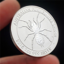 外贸动物币澳大利亚蜘蛛纪念币跨境货源银币纪念章金属金银币