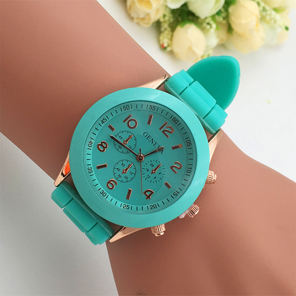 Geneva Silicone Watch Student Watch Men's and Women's Same Style All-Matching Fashion Quartz Watch Wristwatch