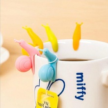 茶包杯子固定器 蜗牛硅胶泡茶器 可爱蜗牛10个一包卖茶具创意工具