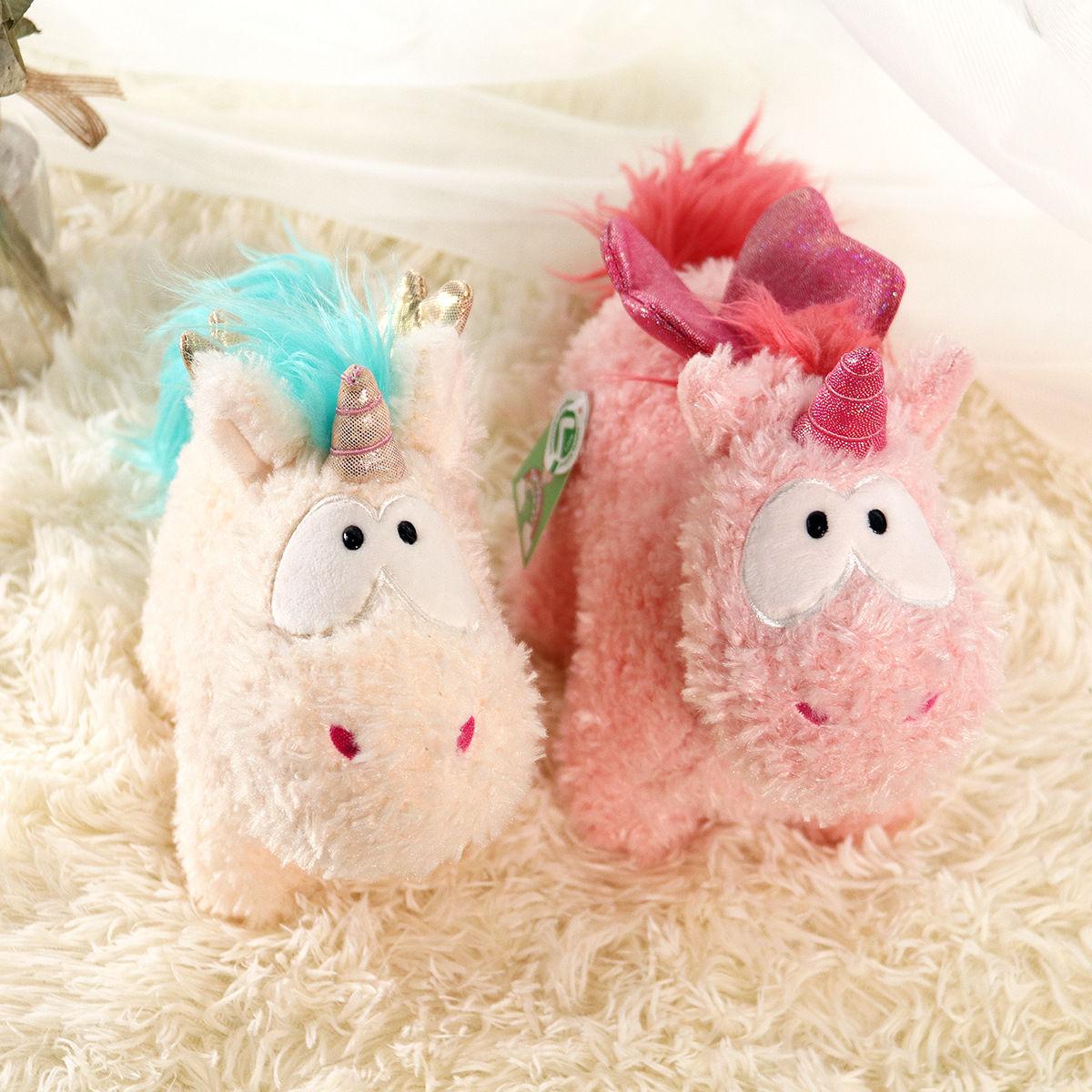 可一新款独角兽粉色天使神兽毛绒玩具公仔 抓机娃娃ins少女心玩偶