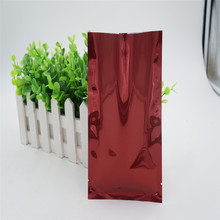 红色镀铝平口袋 铝箔袋 面膜粉包装袋 食品真空袋 双层17丝