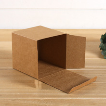 牛皮纸盒 批发空白牛皮纸内包装盒 350克正方盒 折叠现货纸盒