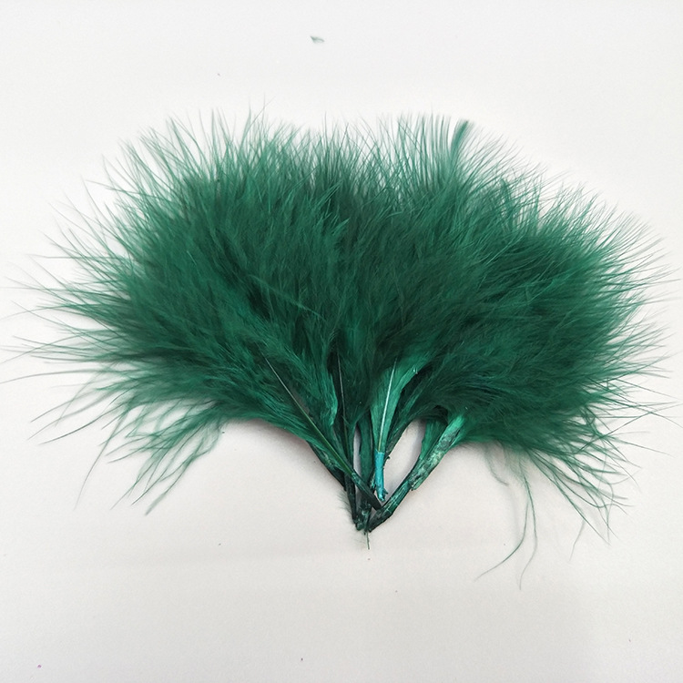 Factory Wholesale Turkey Feather Diy Color Vascular Velvet Feather Turkey Feather Cloth Edge Ornament Feather Clothing Accessories