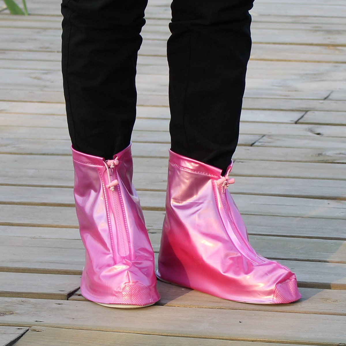 Aunt Zhang Waterproof Overshoe Men's and Women's Waterproof Shoe Cover Rain Boots Wholesale Children's Non-Slip Thickened Rain Shoe Cover