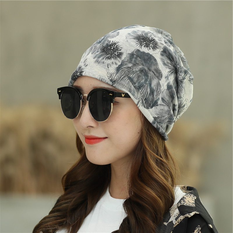 summer hat Women's Hat Spring and Summer Thin Sleeve Cap Breathable Bald Chemo Cap Pile Heap Cap Confinement Cap Headscarf Outdoor Hat