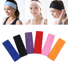 时尚韩式瑜伽发带 运动头带头巾 跑步健身吸汗带男女头箍头饰纯色