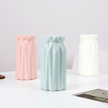 新品欧式简约塑料花瓶客厅创意小花瓶摆件PE耐摔花瓶