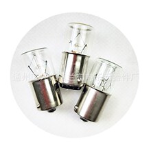 精密仪器机床指示灯12V5-7W卡口15mm双触点平头小灯泡三色灯车灯