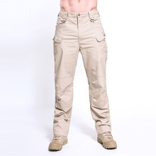 夏季现货格子布多口袋休闲工装长裤 ix7男士户外冲锋运动战术长裤