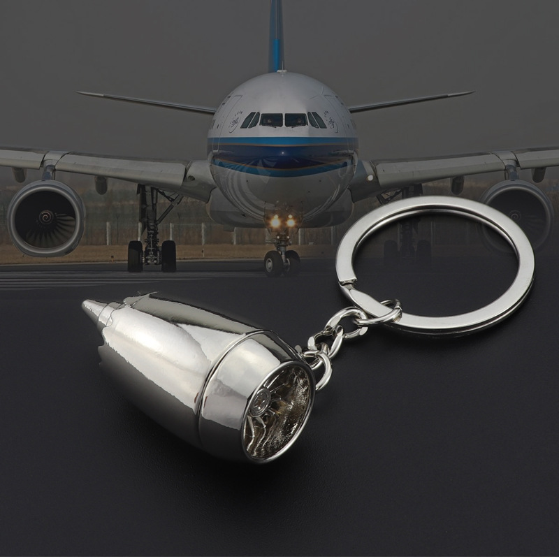 creative aircraft engine gift keychain airline business promotional gift airplane key chain pendant customization