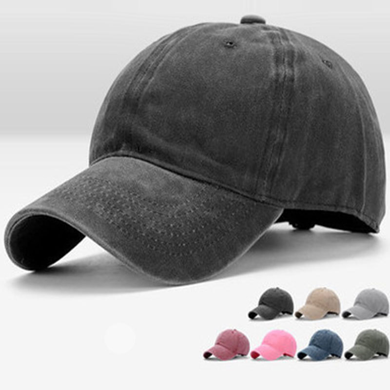 european and american foreign trade spring and autumn hat summer outdoor solid color peaked cap washed baseball cap do the old cowboy sun hat