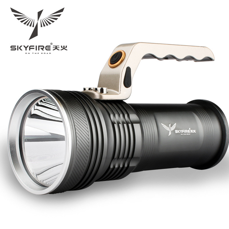 天火led手电筒强光可充电超亮大功能手提灯远射户外长续航探照灯