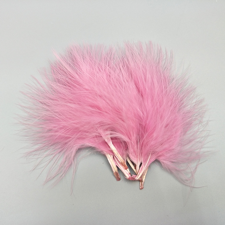 Factory Wholesale Turkey Feather Diy Color Vascular Velvet Feather Turkey Feather Cloth Edge Ornament Feather Clothing Accessories