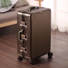 【一件代发】1801金属旅行箱铝镁合金商务拉杆箱26寸全铝行李箱