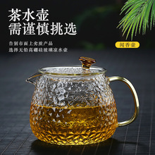 玻璃茶壶单壶功夫泡茶壶煮茶家用耐高温过滤花茶壶小红茶茶具套装