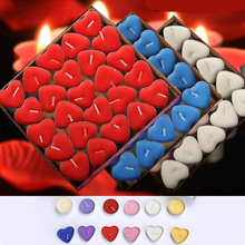 50个无烟蜡烛浪漫创意生日心形圆形网红表白蜡烛酒店茶蜡煮茶批发