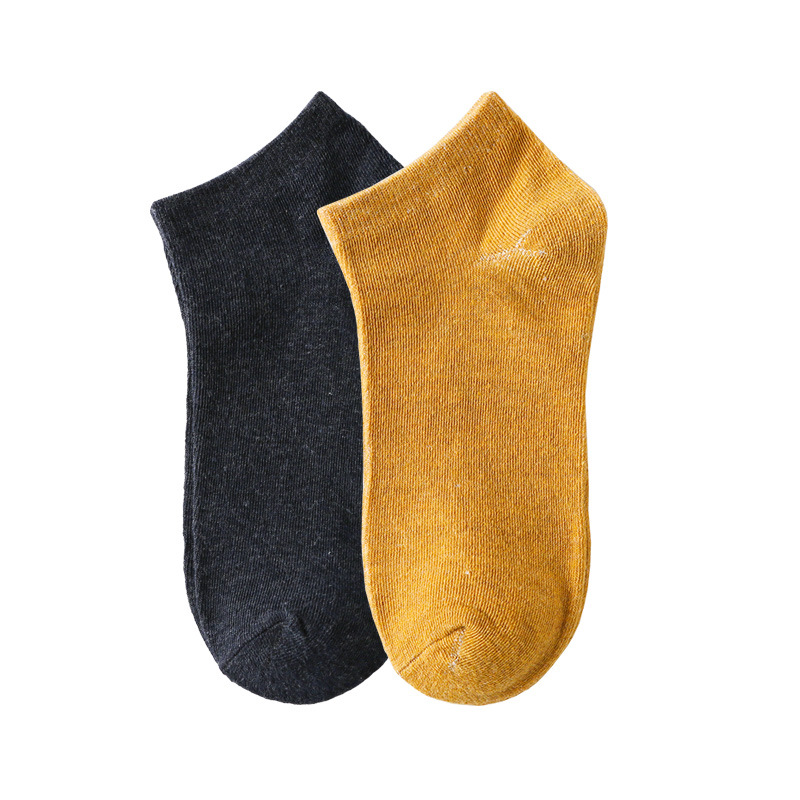 Men's Ankle Socks Bare Socks Solid Color Couple Ankle Socks Retro Pure Color Cotton New Cotton Sports Socks