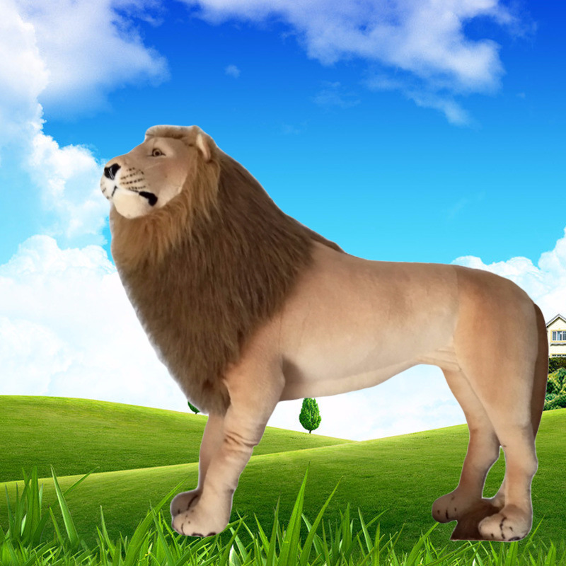 仿真大狮子毛绒玩具公仔玩偶 拍摄道具儿童拍照坐骑 批发一件代发