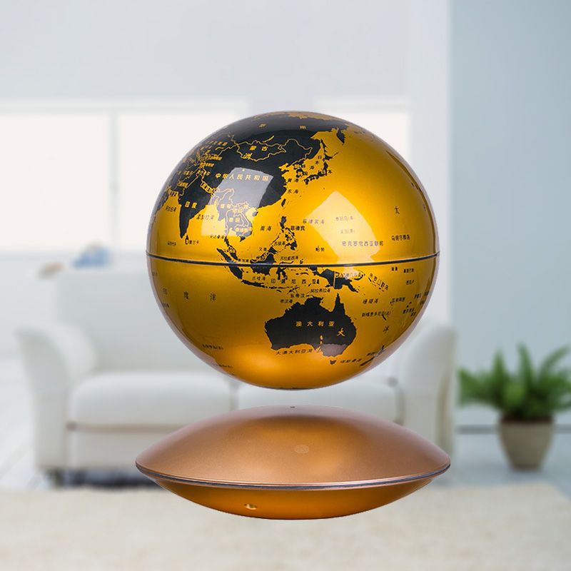 high-tech products 6-inch luminous golden suspension earth instrument manufacturer one piece dropshipping ufo globe ornament