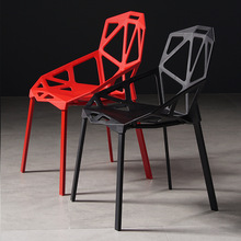 家用时尚快餐厅椅 塑料椅简约现代创意北欧餐椅 休闲椅子洽谈桌椅