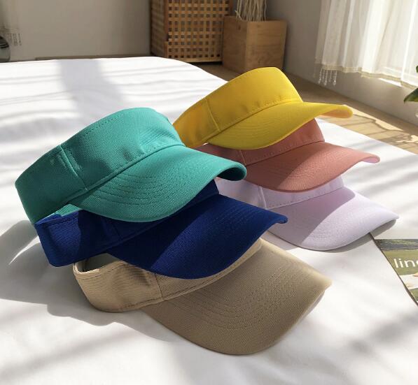INS Special Letter Embroidered Topless Hat Peaked Cap Female Visor Cap Internet Celebrity Same Spring and Summer Sun Protection Sun Hat Tide