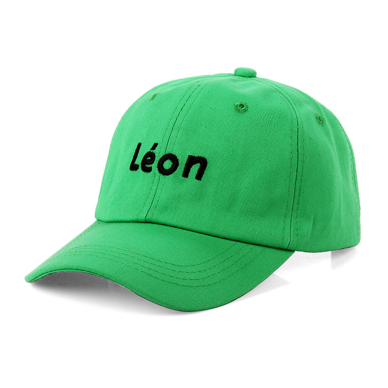 Spring and Summer Special Baseball Cap Leon Letters Hat Female Embroidered Peaked Cap Male Korean Style Versatile Student Cap Fashion