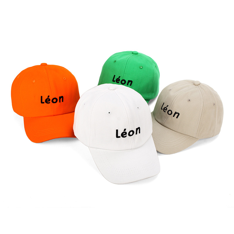 Spring and Summer Special Baseball Cap Leon Letters Hat Female Embroidered Peaked Cap Male Korean Style Versatile Student Cap Fashion