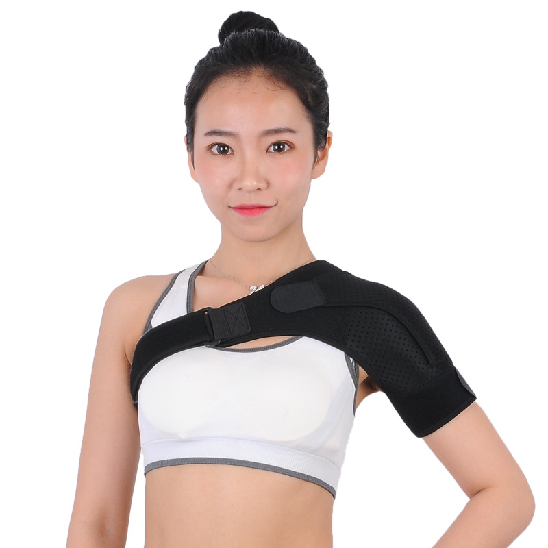 厂家源头健身运动透气单肩可调节防拉伤绑带护肩单肩运动绑带护肩