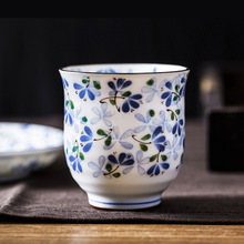 日本进口光峰小蓝芽系列泡茶杯  日式家用釉下彩陶瓷喝茶马克杯