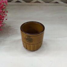 货源供应一二混级复古半纹杯凉茶杯酒店饭庄仿古陶瓷酒杯消毒餐具