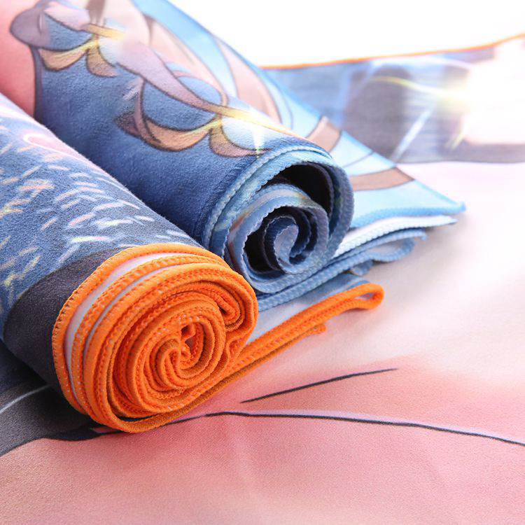 广东动漫印花毛巾超细纤维热转印毛巾双面版式花色毛巾少量可订