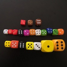 定制六面图案木制骰子 彩色游戏色子甩子1.6cm木质点数骰子筛子