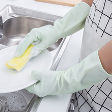 防水家务手套厨房清洁耐用加长胶手套家用洗衣洗碗胶皮手套