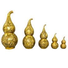 厂家批发一体铜葫芦摆件八卦黄铜八卦葫芦家居工艺品