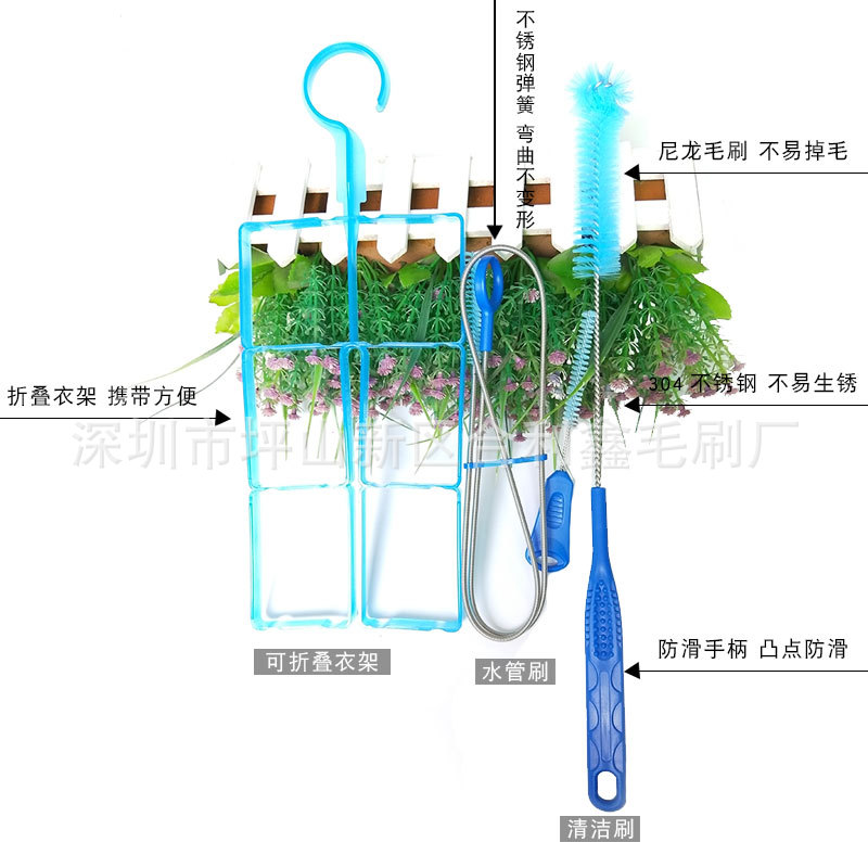 户外水袋刷水袋水管水嘴毛刷 水袋配件饮水袋内胆清洁刷子