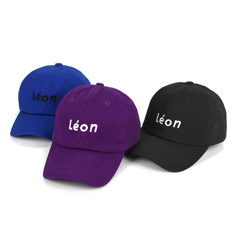 Spring and Summer Special Baseball Cap Leon Letters Hat Female Embroidered Peaked Cap Male Korean Style Versatile Student Cap Fashion